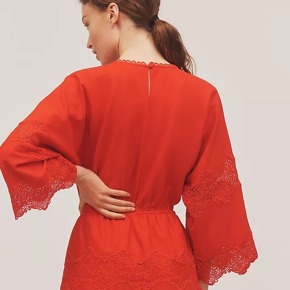 Anthropologie Farm Rio x Anthropologie V-Neck Tie-Front Midi Dress - Picture 8 of 12